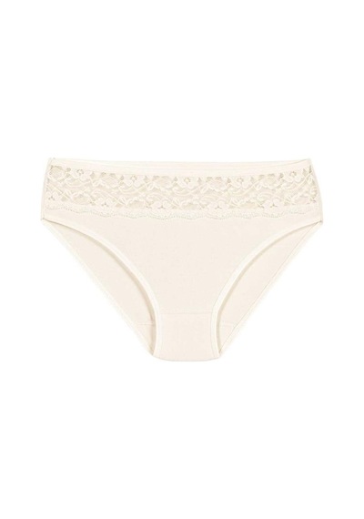 6 Adet Yıldız Bayan Likralı Dantelli Bikini Külot Ekru 3788 Ekru