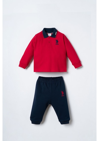 U.S. Polo Assn. Erkek Bebek Kırmızı Uzun Kol Pijama Takım Usb3196-c-v3 Usb3196-c-v3