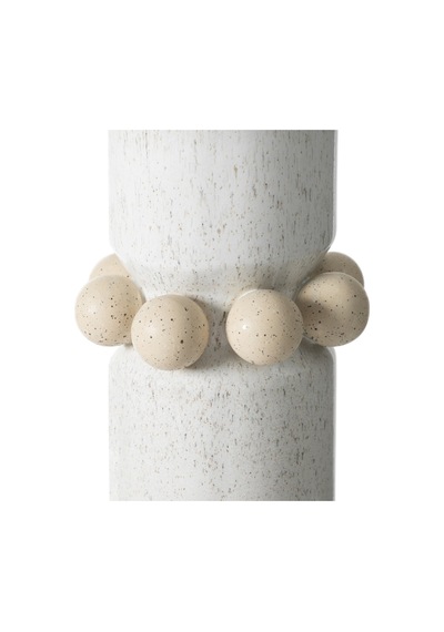 Mudo Home Daphne Dots Vazo 17x17x47 Cm Beyaz