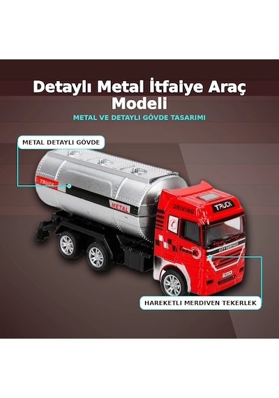 11,5 Cm Die-cast Metal Model Araç - Eco Lounge Serisi - İtfaiye, Tanker Veya Kurtarıcı Seçeneği