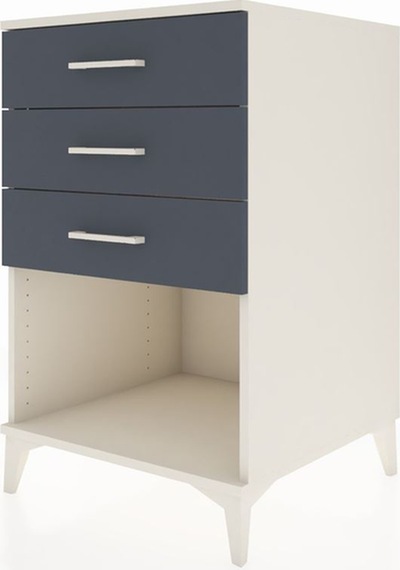 Kronos Komodin 3 Çekmeceli 60x59x96 Aytaşı-antrasit Aytaşı