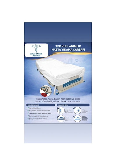 Hasta Yıkama Çarşafı Giderli Su Geçirmez Çok Kullanımlık Olarak Tercih Edilebilir Diğer