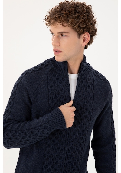 U.s. Polo Assn. Erkek Lacivert Hırka Triko 50294136-vr033 Lacivert