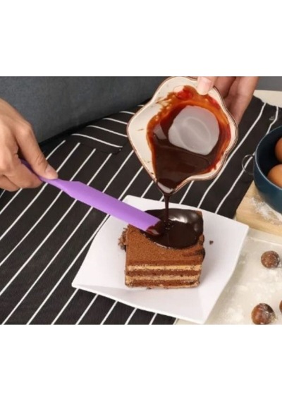 Isıya Dayanıklı Yanmaz Yapışmaz Silikon Spatula Seti 6 Parça Silikon Mor Diğer