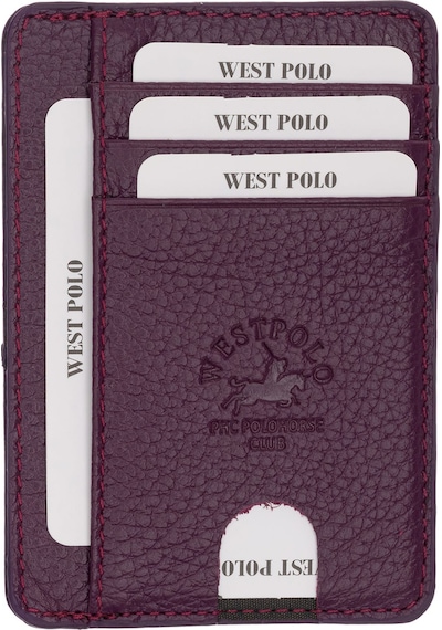 Westpolo Hakiki Deri Unisex Kartlık - Mürdüm