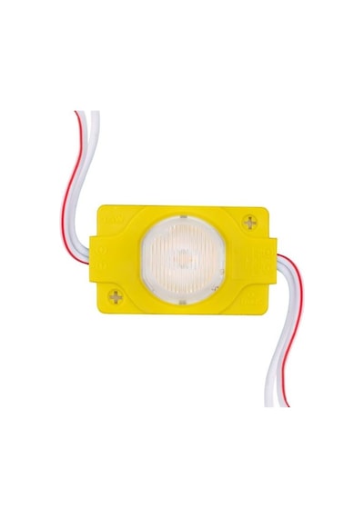 12 Volt 1.5 Watt Led Modül - Sarı Renk - 3030 Çip - 40x30 Mm