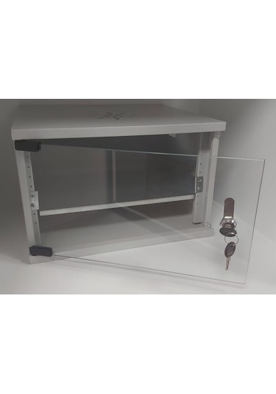 Setrack 19' 1u 39x33x25 Cm Dvr Pano Nvr Cctv Camlı Kapaklı Duvar Tipi Rack Kabinet