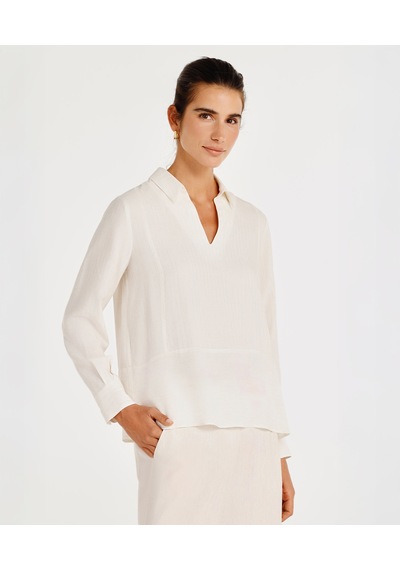 Yargıcı Tunik Boy Klasik Kesim Gömlek 25ykgm6035p 063 Bej