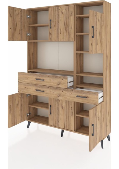 Arges Dolap 10 Raflı 3 Çekmeceli 6 Kapaklı 132x30x195 Çam-çam/çam Atlas Çam/atlas Çam Arges Dolap 10 Raflı 3 Çekmeceli 6 Kapaklı 132x30x195 Çam-çam/çam Atlas Çam/atlas Çam