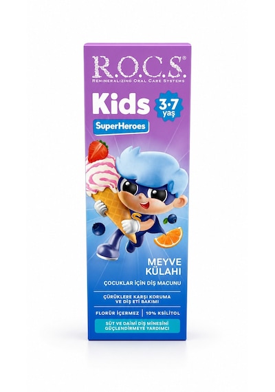 Rocs Kids 3-7 Yaş Meyve Külahı Çocuk Diş Macunu 35 Ml/45 Gr