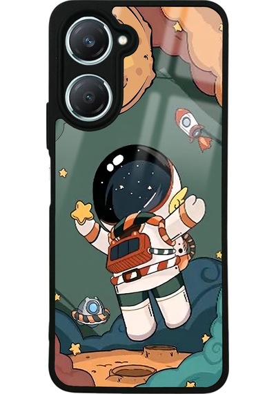 Vivo Y18 Anime Astronot Tasarımlı Glossy Telefon Kılıfı Çok Renkli