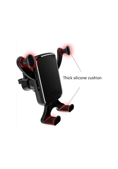 Araç İçi Telefon Tutucu Havalandırma Çıkışı Klipsli Car Holder Yatay Ve Dikey Kullanabilme Siyah