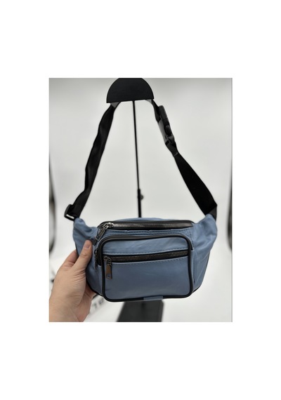 Nahitatyana Unisex Buz Mavisi Çok Cepli Hakiki Deri Freebag Bel Çantası Buz Mavi - 631207384 Buz Mavi