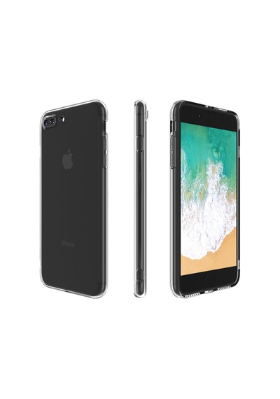 iPhone Uyumlu 8 Plus Kılıf Deluxe 2mm Şeffaf Silikon Çok Renkli