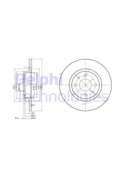 DELPHI BG2411 FREN DİSKİ ÖN TEMPRA SW MAREA 96- BRAVA 95- BRAVO I