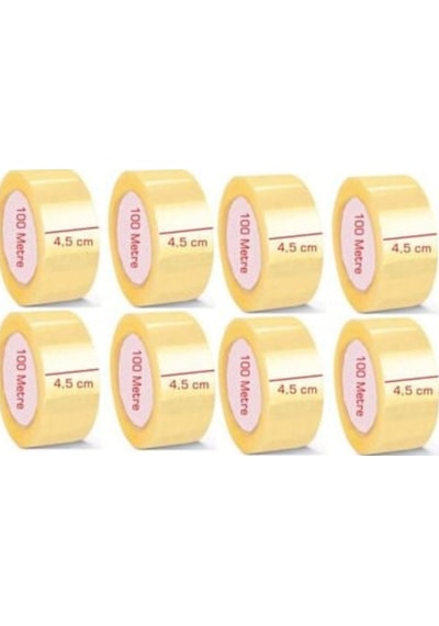 Şeffaf Koli Bandı - 45 Mm x 100 M Koli Bant 6 Lı