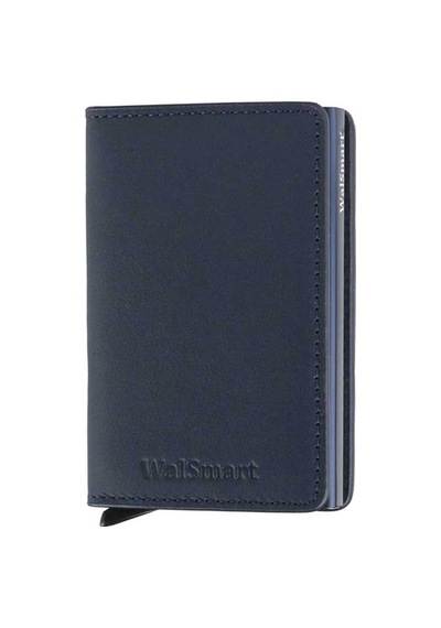 Walsmart Book Cotton Akıllı Mekanizmalı Deri Cüzdan Lacivert