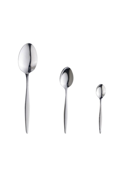 Camellia Sade 30 Parça 6 Kişilik Çatal Kaşık Takımı Gri