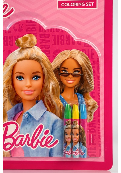 X Dekomus Lisanslı Barbie Çanta Tasarımlı Pastel Boyalı Boyama Seti Altın