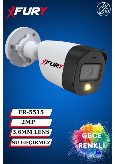 Fury 16 Kameralı 5mp Lens 2 Mp Görüntü Gece Renkli Full Hd Ultra Led Akıllı Güvenlik Kamerası Seti 1 Tb