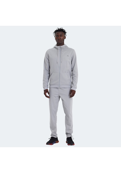 Slazenger RICH Erkek Fermuarlı Kapüşonlu Cepli Gri Eşofman Takımı