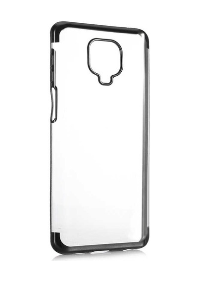Xiaomi Redmi Note 9 Pro Kılıf İnce Köşeleri Renkli Şeffaf Silikon Siyah