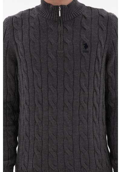 U.s. Polo Assn. Erkek Antrasit Melanj Kazak /triko 50297020-vr081 Antrasit Melanj