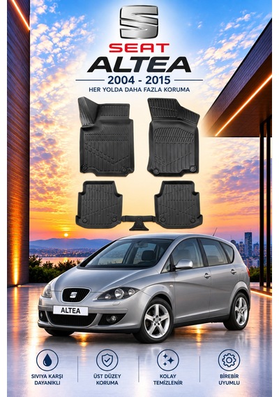 Seat Altea 2004-2015 Aracınıza Özel Üretim Havuzlu Paspas Takımı A+ -mod-