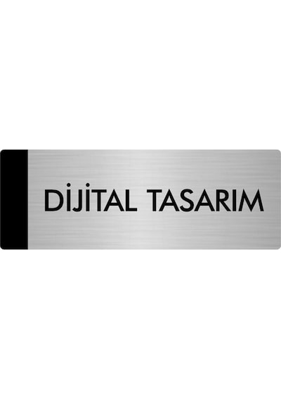 Metal Yönlendirme Levhası, Departman Kapı Isimliği Dijital Tasarım 7x20 Cm Gümüş Renk