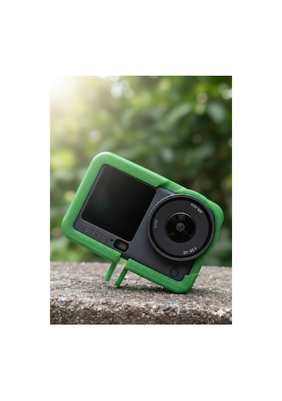 Djı Osmo Action 6 Uyumlu Yumuşak Çerçeve Kılıf - Tüm Gopro Aksesuarlarıyla Uyumlu Yeşil
