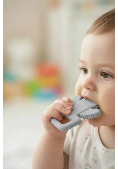 Babyjem Yumuşak Diş Kaşıyıcı Kaktüs Gri