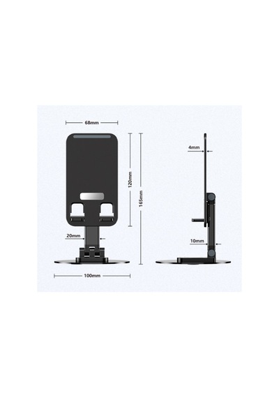 Katlanabilir Telefon Tablet Tutucu Stand GRİ