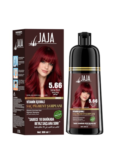 Jaja Şarap Kızılı 5.66 Beyaz Kapatıcı Şampuan 300 Ml Tüm Saç Tipleri