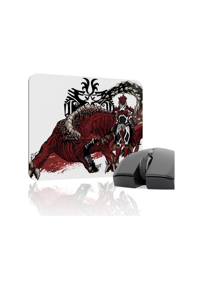 Monster Hunter: World Kaymaz Dikişli Kauçuk Oyuncu Mousepad V5 - 22x18 Gaming Mouse Pad Fare Altlığı