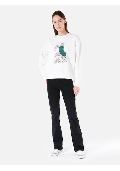 Colin's Colins Beyaz Kadın Sweatshirt Cl1068067 Q1.v2 Ofw Beyaz