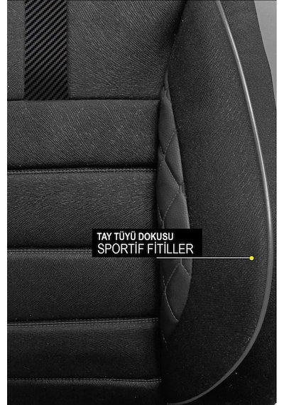 Seat İbiza 2010 2015 Uyumlu Oto Kılıf Carbon Siyah.