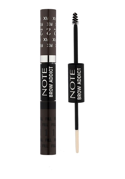 Note Cosmetics Brow Addict Fix&Fill Kaş Farı ve Maskarası 2'si 1 Arada - 04 Grey Brown