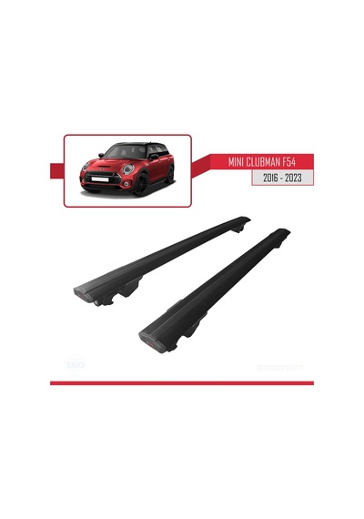 Mini Clubman 2016-2023 Arası İle Uyumlu Hook Model Anahtar Kilitli Ara Atkı Tavan Barı Siyah