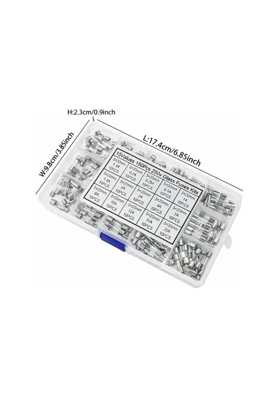 Cam Tüp Sigorta Seti 150 Adet 0.1a 20a Arası Çeşitler 250vac 5x20mm