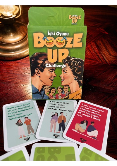 Booze Up Challenge Eğlenceli Görev Kartı Oyunu 50 Kart