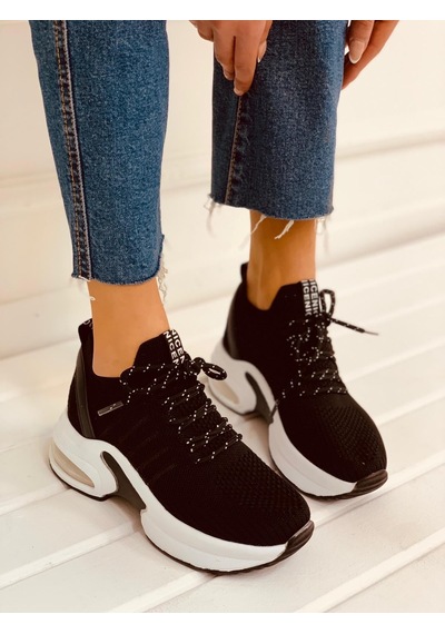 Erva'nın Butiği Siyah Triko Veni Kadın Sneakers-2648