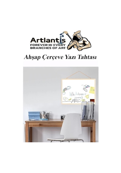 Duvara Monte Beyaz Yazı Tahtası 60x90 Cm 1 Adet Yazı Tahta Kalemi Ve Silgisi Laminant Yazı Tahtası Beyaz