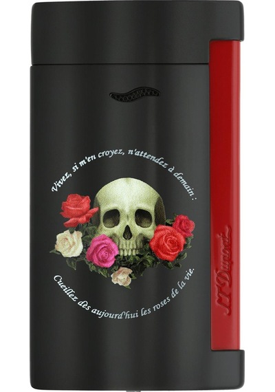 027794 St Dupont Slim 7 Memento Mori Siyah Çakmak