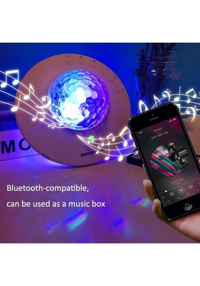 Techtic Ufo 3in1 Starry Galaxy Yıldız Gece Lambası Hoparlör Siyah