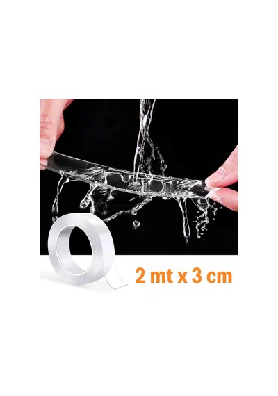 Ultra Güçlü Çift Taraflı 2 Mt X 3 Cm Çift Taraflı Nano Bant 5372 Diğer