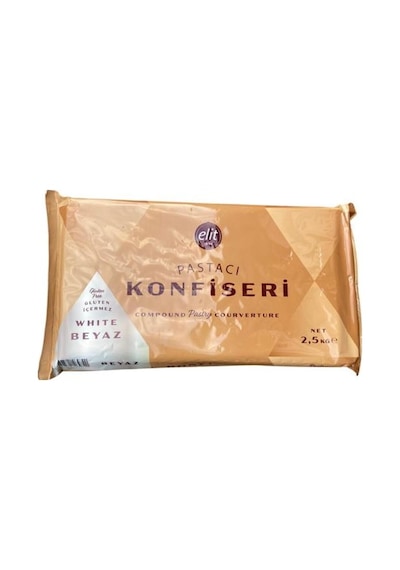 Elit Pastacı Fildişi / Beyaz Konfiseri 2.5 Kg Glutensiz
