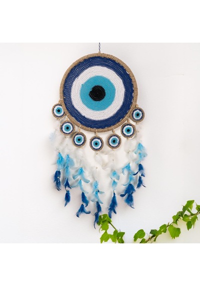 Nazar Boncuğu Temalı Koruma Enerjisi Temalı Düş Kapanı Dream Catcher