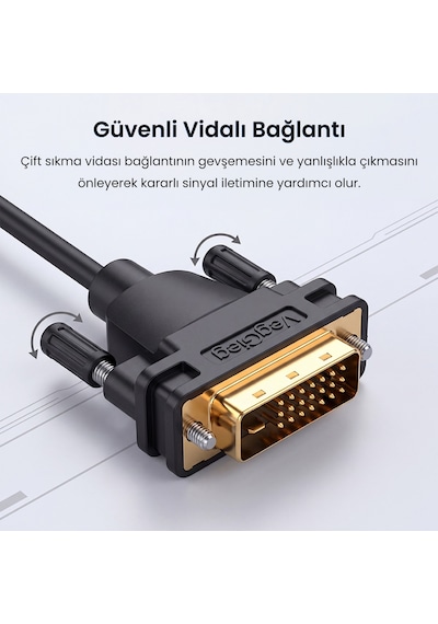 Veggieg Dvı 24+1 To Vga Çevirici Görüntü Dönüştürücü Adaptör Full Hd 1080p 60hz