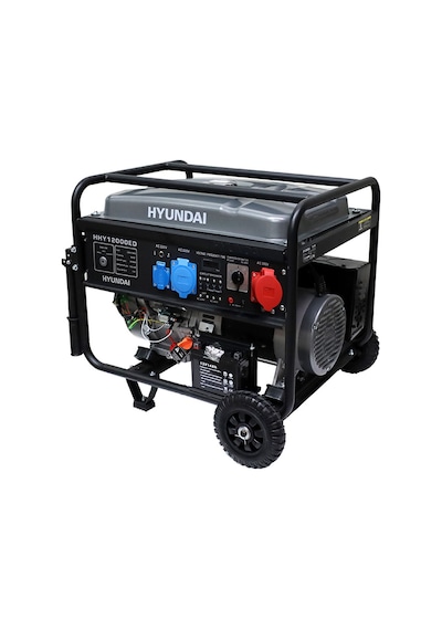 Hyundai HHY12000ED Dual Power  10Kw 220V/380V Marşlı 27l Bakır Sargı Jeneratör