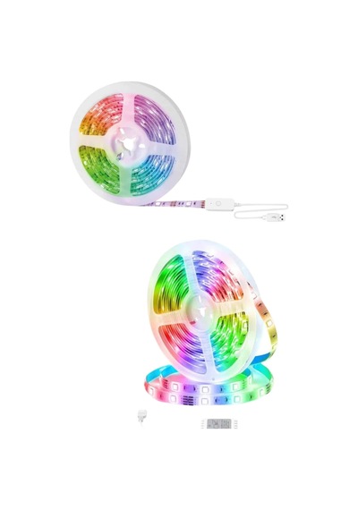 10m Şerit Led İç Mekan Renkli Rgb Şerit Led Kumandalı 44881071